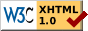 W3C XHTML Validation Image